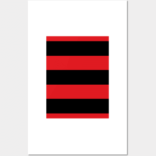 CRF Flamengo  Red and Black Hoops Posters and Art